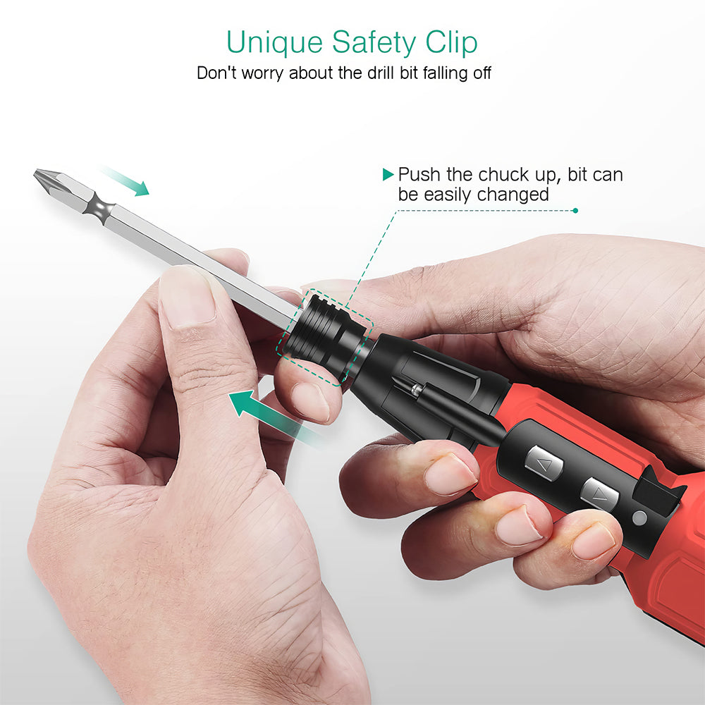 Mini Cordless Electric Screwdriver Set with LED and 10 Bits