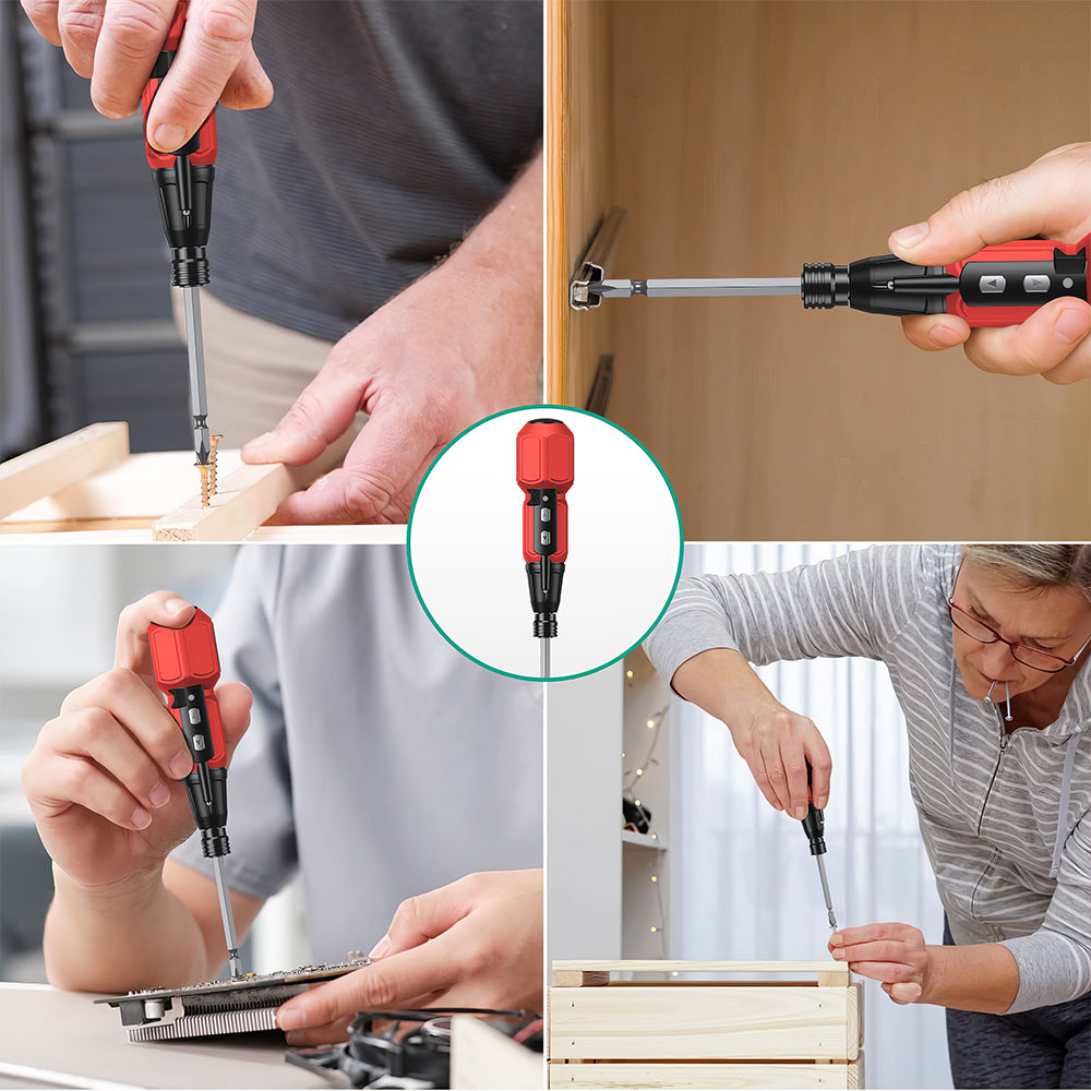 Mini Cordless Electric Screwdriver Set with LED and 10 Bits