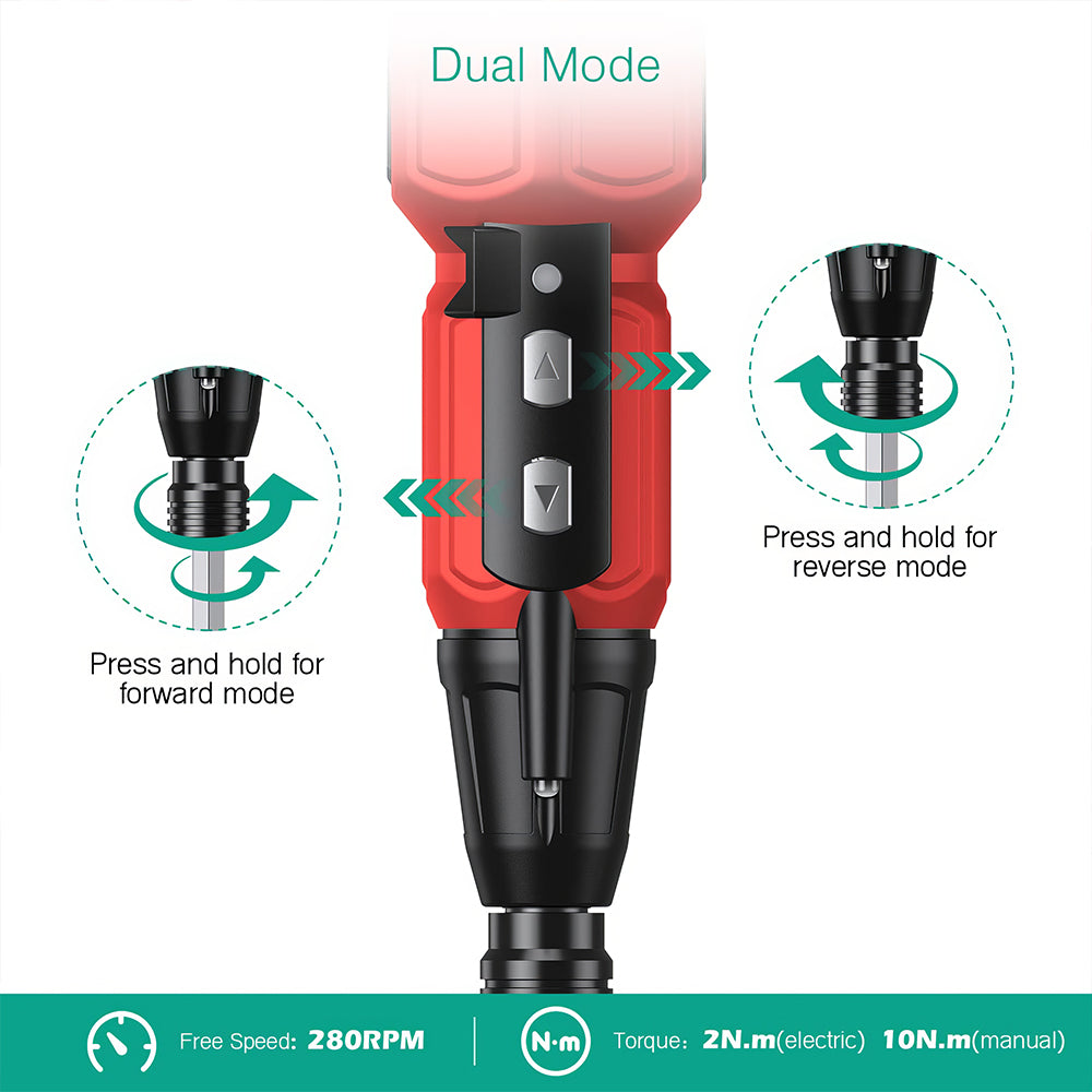 Mini Cordless Electric Screwdriver Set with LED and 10 Bits