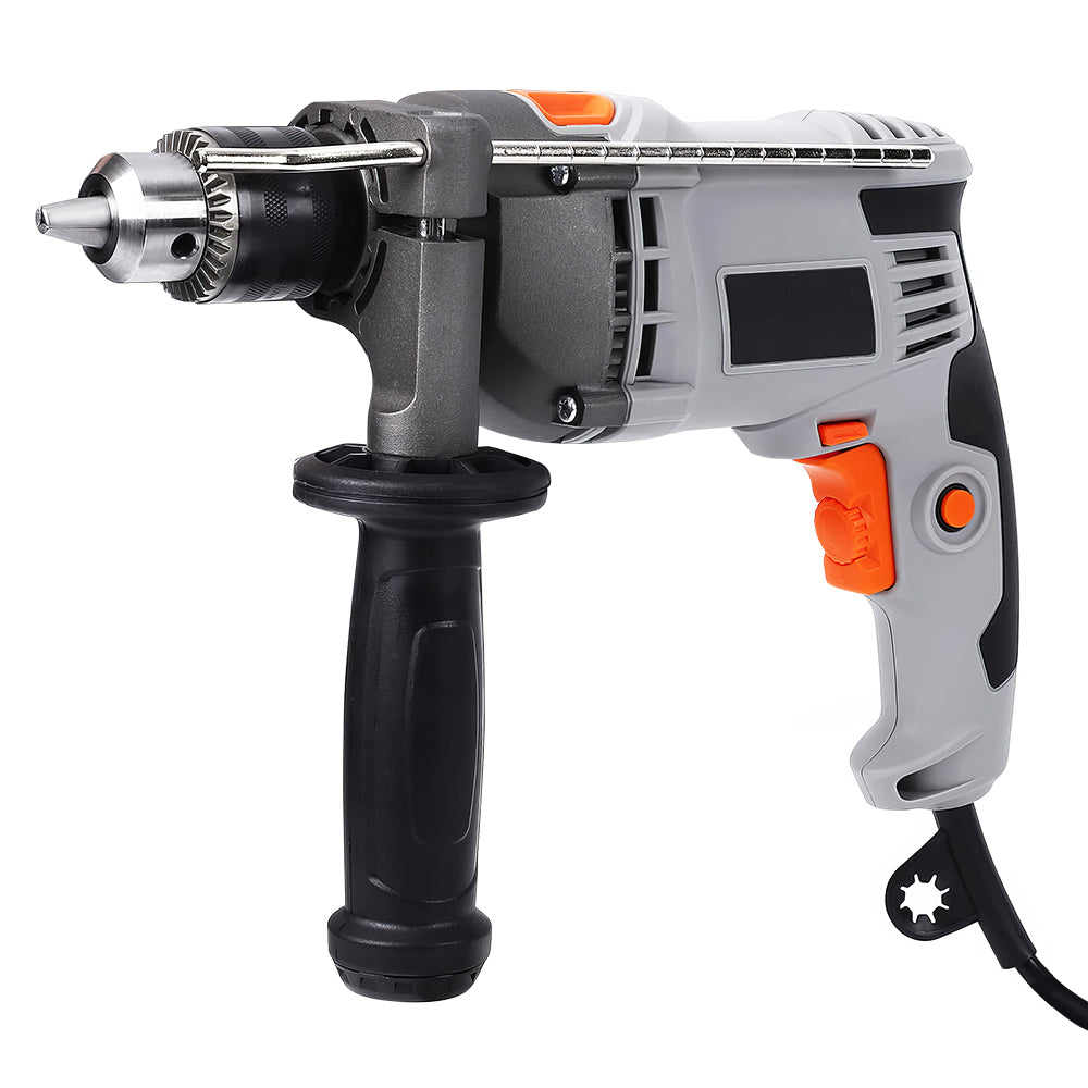 Handheld Corded Hammer Drill 7.5 Amp Variable Speed 1/2-Inch with 15 Bits & Toolbox