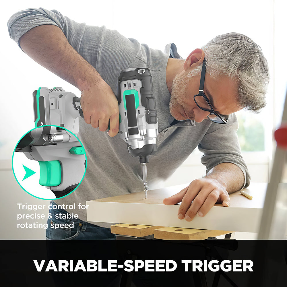 Cordless Impact Driver 20V 130Nm Torque Quick Release Hex Chuck