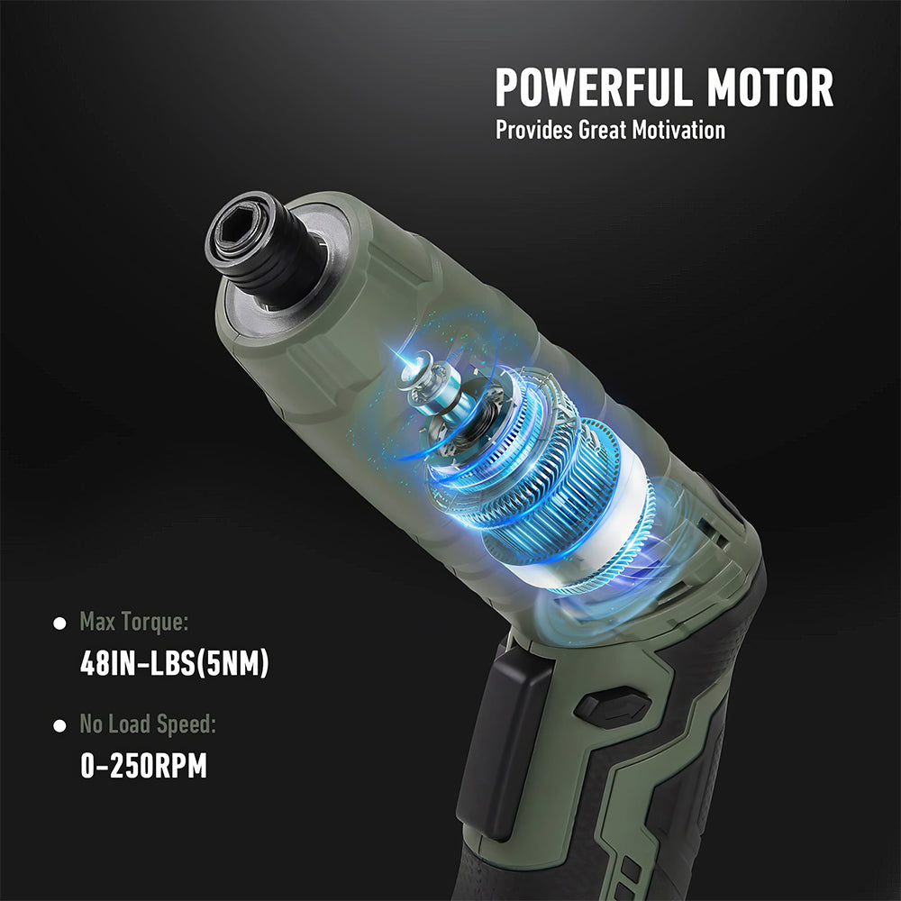 Cordless Electric Screwdriver 4V Max with 39 Piece Kit and LED Light