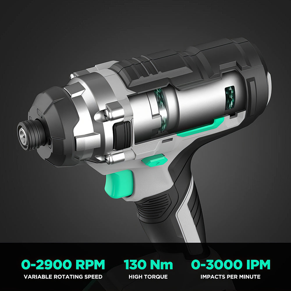 Cordless Impact Driver 20V 130Nm Torque Quick Release Hex Chuck