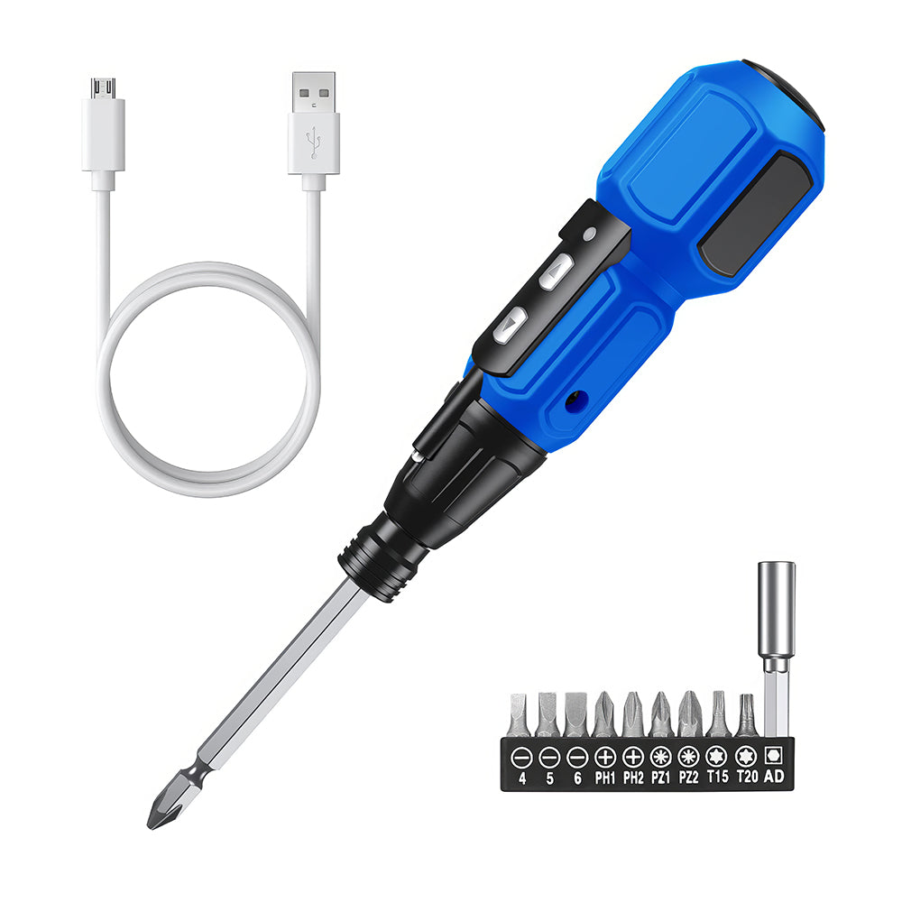 Mini Cordless Electric Screwdriver Set with LED and 10 Bits