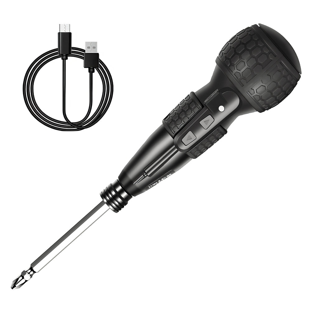 Cordless Rechargeable Electric Screwdriver Set with LED and Bits