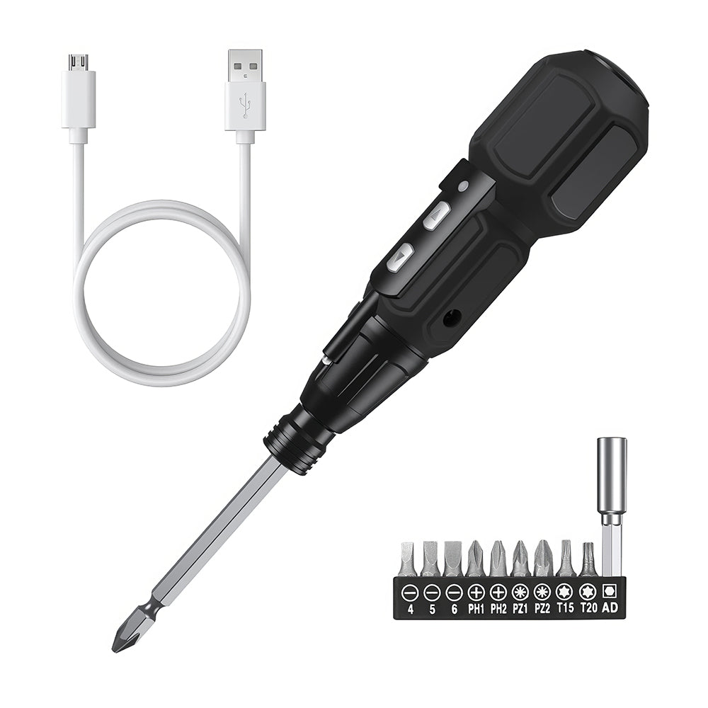 Mini Cordless Electric Screwdriver Set with LED and 10 Bits