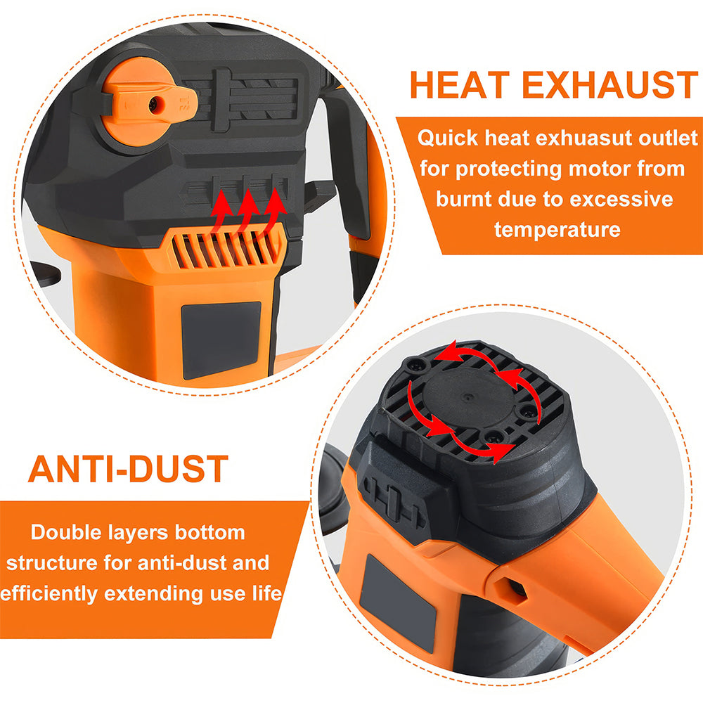 Rotary Hammer Drill 13 Amp SDS Plus 3 Mode with Bits and Chisels