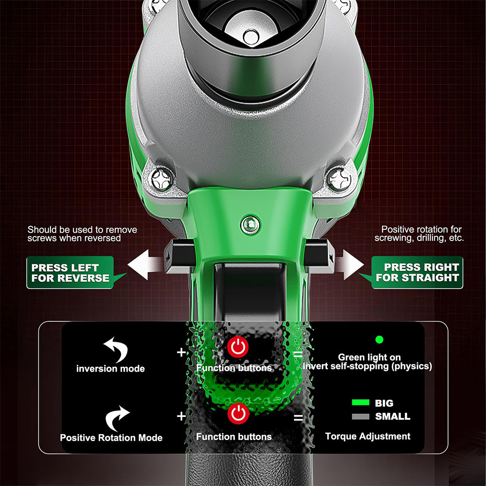 Cordless Impact Wrench 20V 430Nm Brushless 12 Drive with Battery