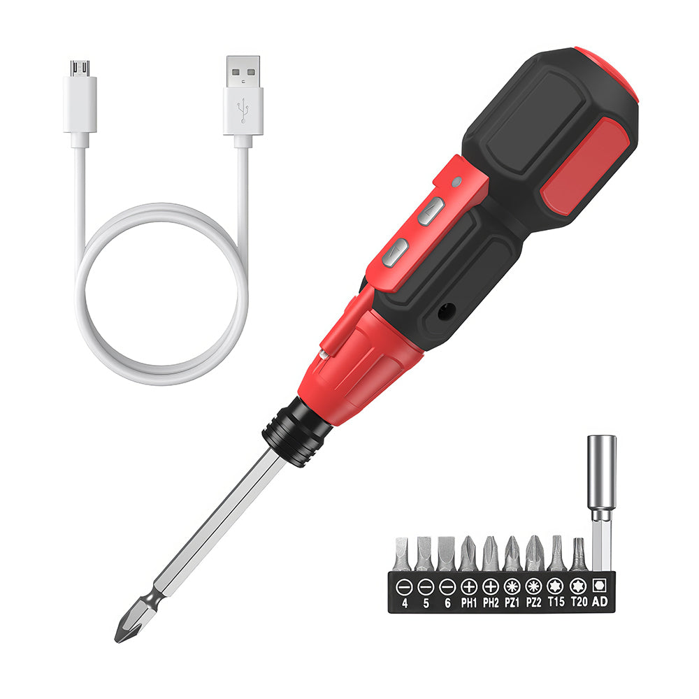 Mini Cordless Electric Screwdriver Set with LED and 10 Bits